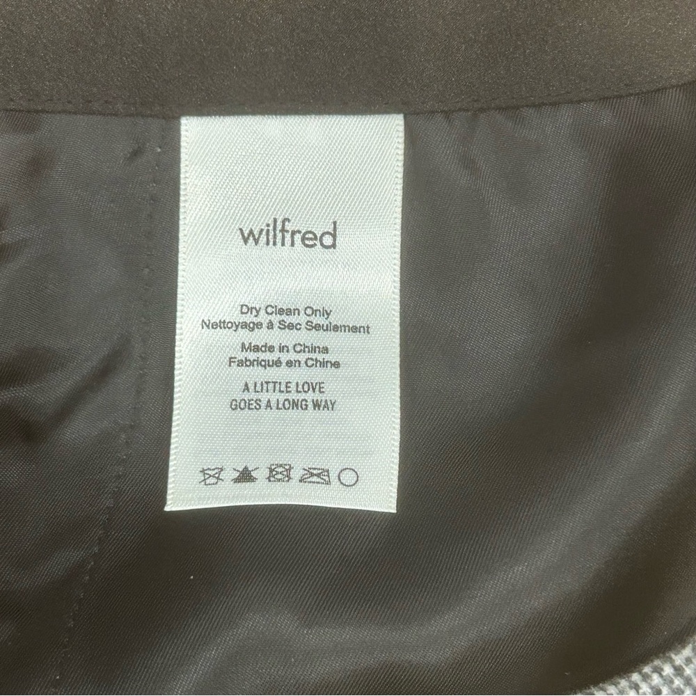 Wilfred aritzia Plaid Mini Skirt Wool Cashmere Preppy Schoolcore 8 runs like 6 - Picture 9 of 11